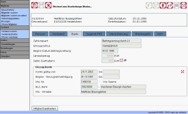 Mitgliederdaten zur Bank