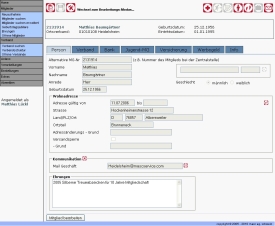 Mitgliederdaten zur Person